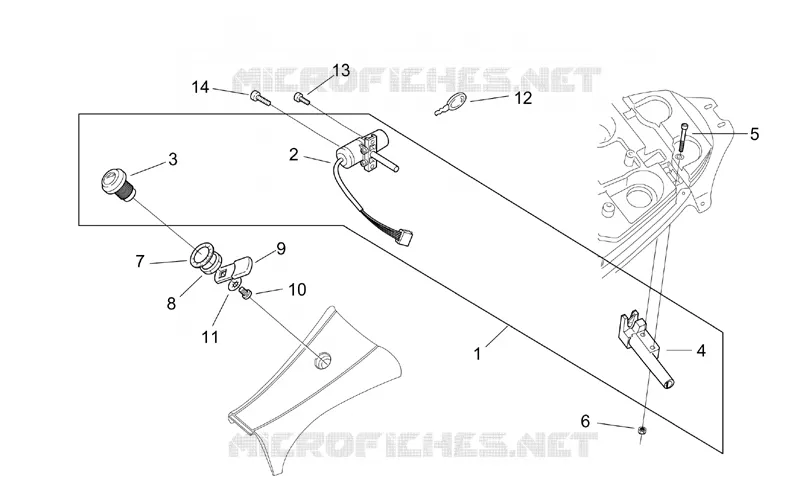 Lock hardware kit Aprilia APRILIA-SCOOTER 50 SR 2002  SR H2O (Ditech E2)