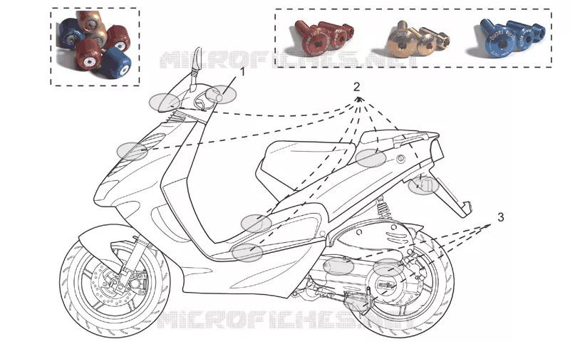Acc. - Cyclistic components Aprilia APRILIA-SCOOTER 50 SR 2008  SR H2O (IE+Carb.)