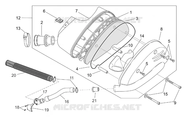 Air box Aprilia APRILIA-SCOOTER 50 SR 2009  SR H2O (IE+Carb.)