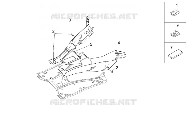 Central body I Aprilia APRILIA-SCOOTER 50 SR 2009  SR H2O (IE+Carb.)