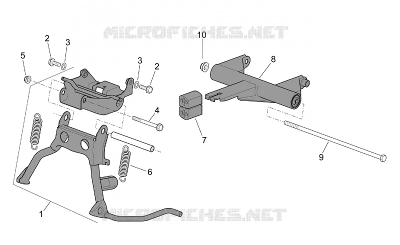 Central stand - Connecting rod Aprilia APRILIA-SCOOTER 50 SR 2005  SR H2O (IE+Carb.)