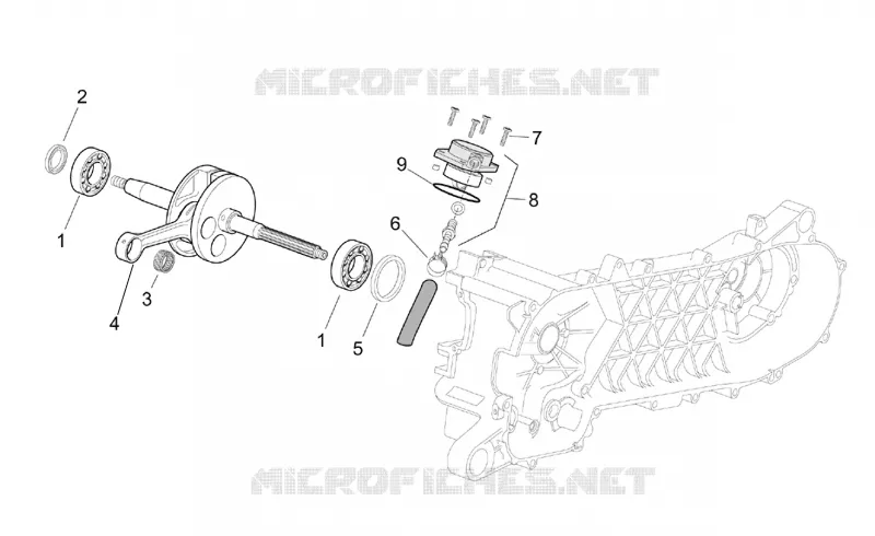 Drive shaft Aprilia APRILIA-SCOOTER 50 SR 2012  SR H2O (IE+Carb.)