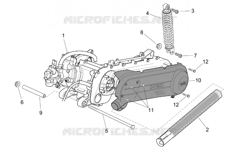 Engine I Aprilia APRILIA-SCOOTER 50 SR 2008  SR H2O (IE+Carb.)