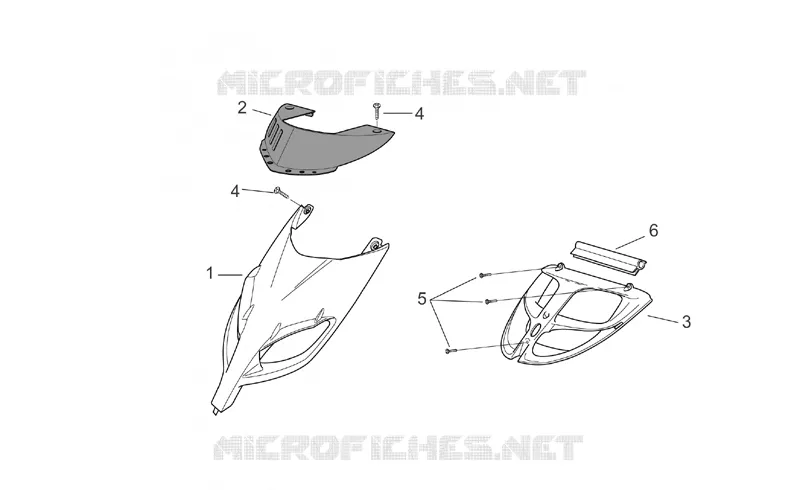 Front body II Aprilia APRILIA-SCOOTER 50 SR 2006  SR H2O (IE+Carb.)