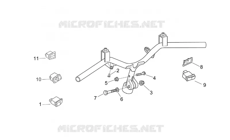 Handlebar - Buttons Aprilia APRILIA-SCOOTER 50 SR 2010  SR H2O (IE+Carb.)