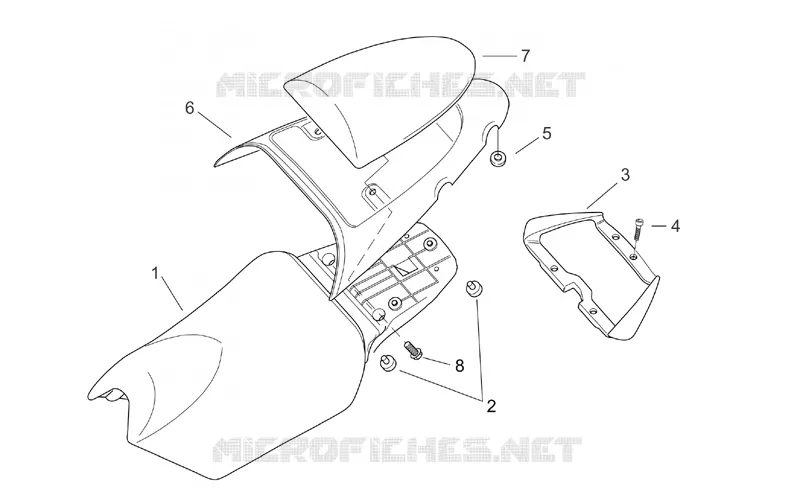 Saddle - Handle Aprilia APRILIA-SCOOTER 50 SR 2006  SR H2O (IE+Carb.)