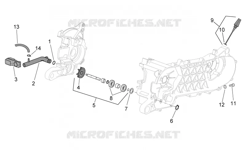 Water pump Aprilia APRILIA-SCOOTER 50 SR 2008  SR H2O (IE+Carb.)