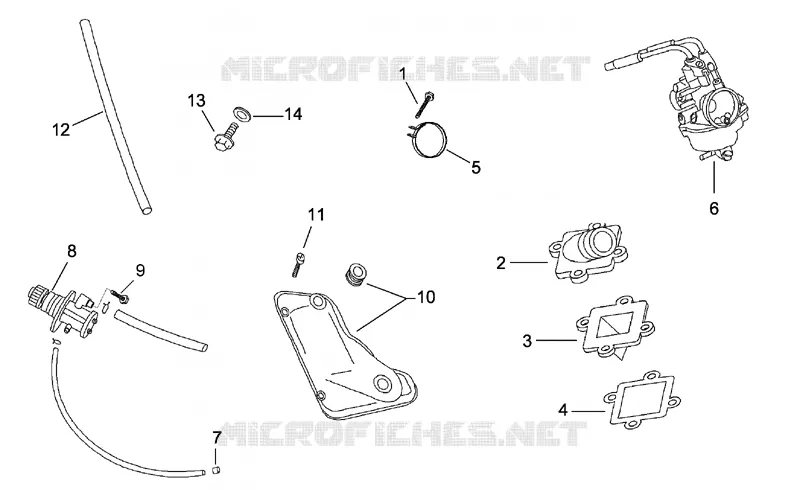 Carburettor  - oil pump assy. Aprilia APRILIA-SCOOTER 50 SR 1995  SR H2O