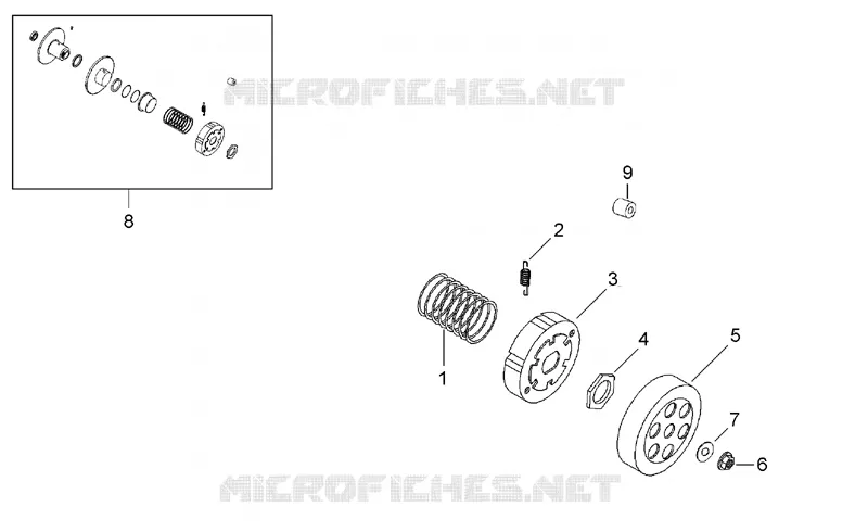 Clutch Aprilia APRILIA-SCOOTER 50 SR 1995  SR H2O