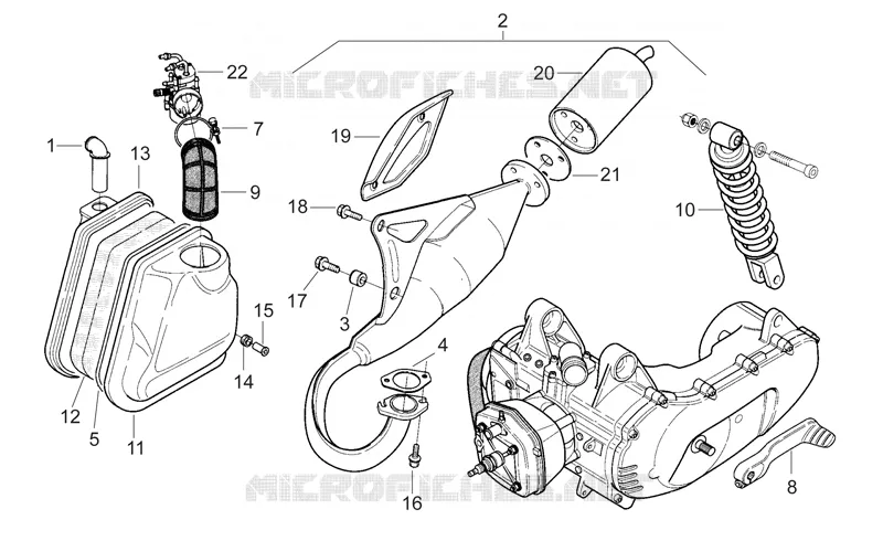 Exhaust pipe Aprilia APRILIA-SCOOTER 50 SR 1995  SR H2O