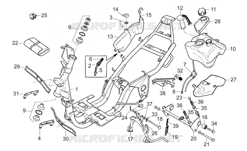 Frame Aprilia APRILIA-SCOOTER 50 SR 1995  SR H2O