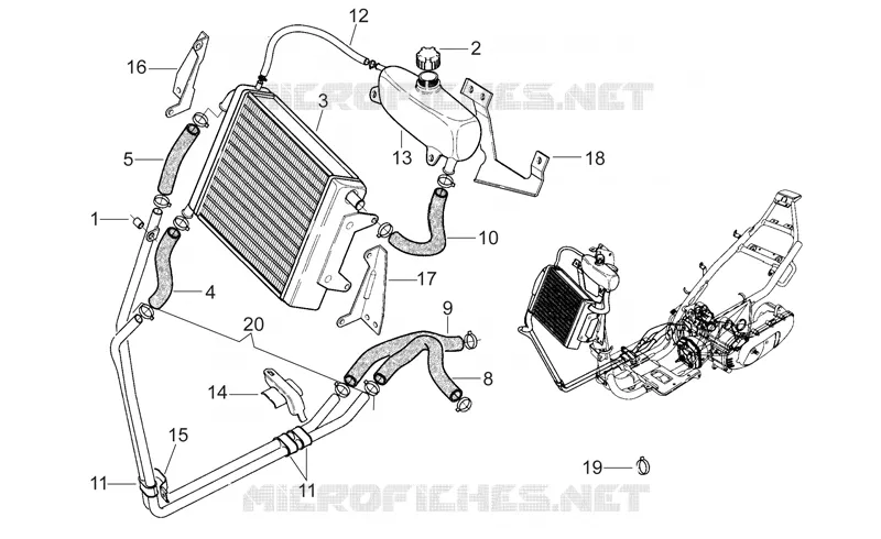 Water cooler Aprilia APRILIA-SCOOTER 50 SR 1994  SR H2O