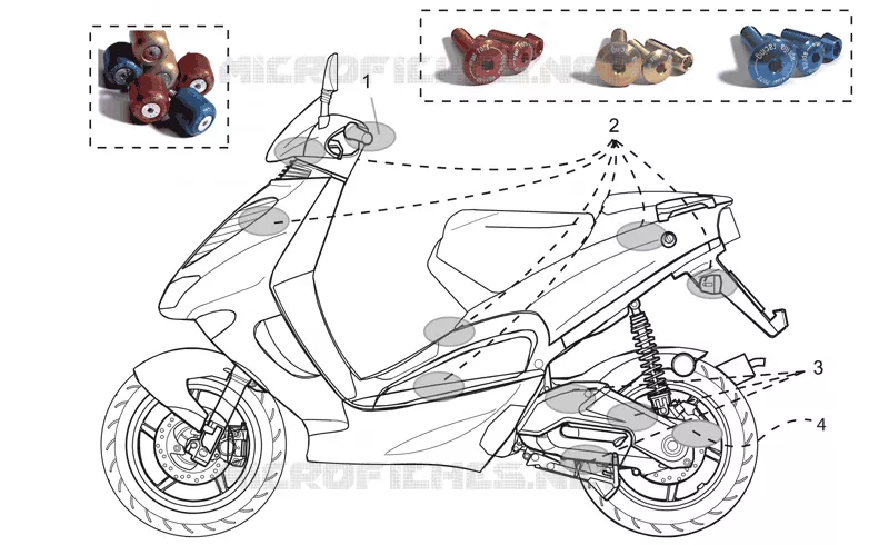 Acc. - Cyclistic components Aprilia APRILIA-SCOOTER 50 SR 1997  SR H2O