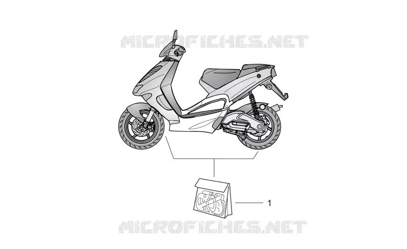 Central body decal set Aprilia APRILIA-SCOOTER 50 SR 1999  SR H2O