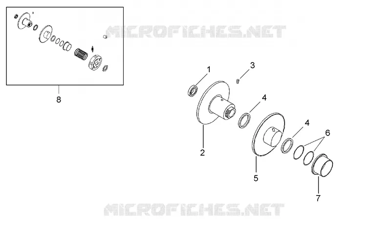 Clutch I Aprilia APRILIA-SCOOTER 50 SR 1999  SR H2O