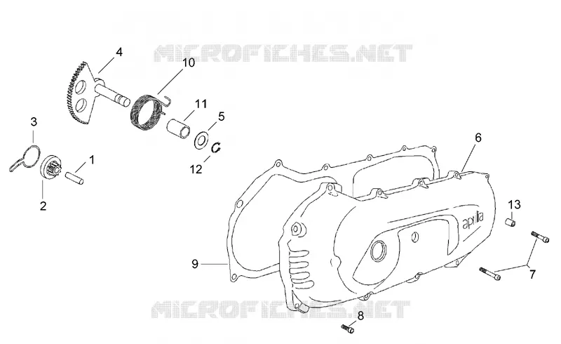 Covers - kick starter Aprilia APRILIA-SCOOTER 50 SR 1998  SR H2O