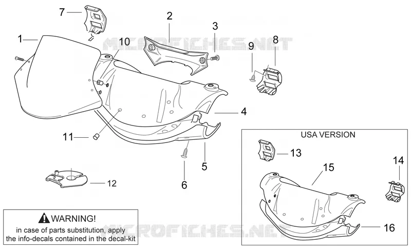 Front body I Aprilia APRILIA-SCOOTER 50 SR 1997  SR H2O