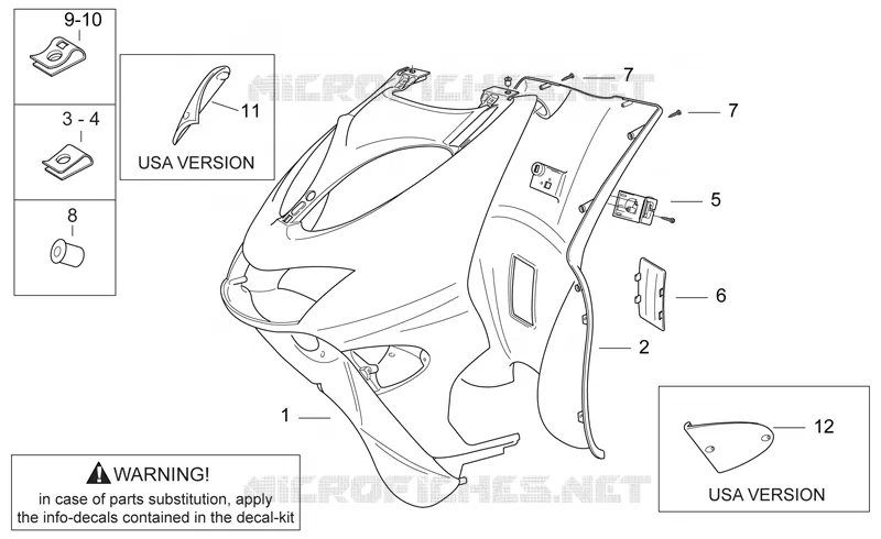Front body III Aprilia APRILIA-SCOOTER 50 SR 1998  SR H2O