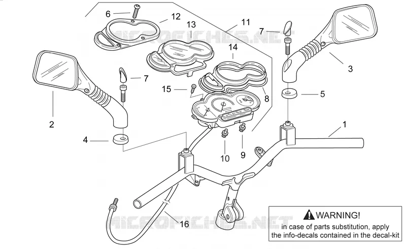 Handlebar - Dashboard Aprilia APRILIA-SCOOTER 50 SR 2000  SR H2O