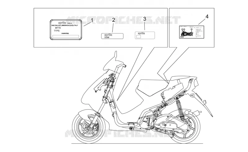 Plate set Aprilia APRILIA-SCOOTER 50 SR 1999  SR H2O