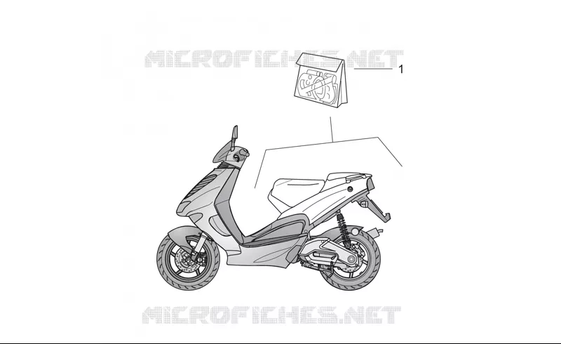 Rear body decal set Aprilia APRILIA-SCOOTER 50 SR 1998  SR H2O