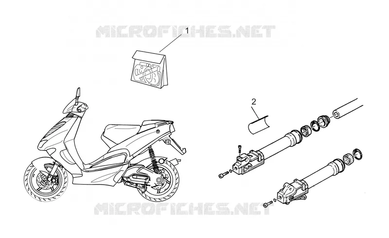 Technical decal set Aprilia APRILIA-SCOOTER 50 SR 1998  SR H2O