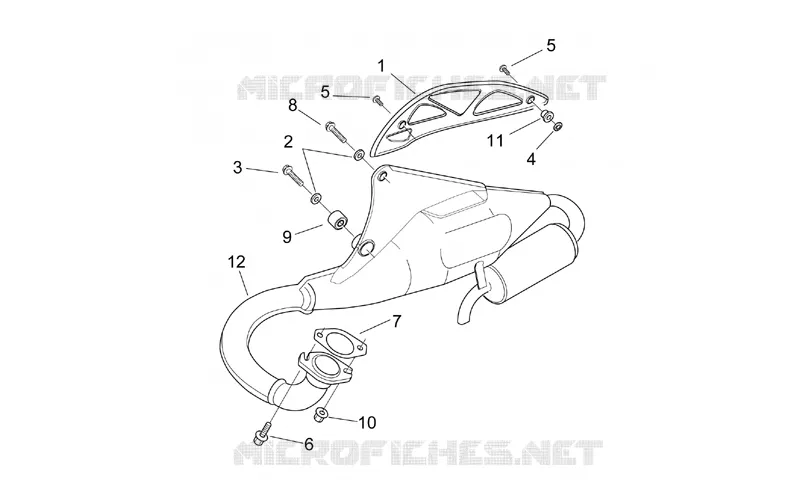 Exhaust pipe Aprilia APRILIA-SCOOTER 50 SR 2007  SR H2O NEW (Di-Tech)