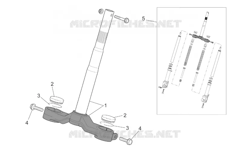 Front fork I Aprilia APRILIA-SCOOTER 50 SR 2005  SR H2O NEW (Di-Tech)