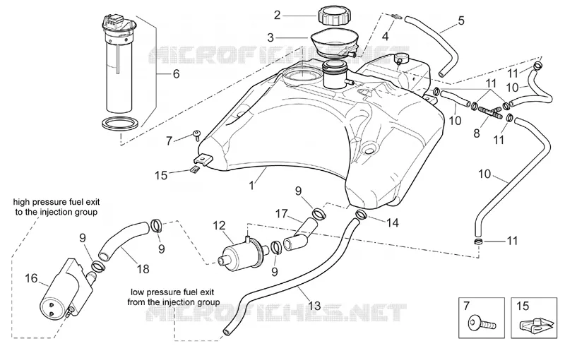 Fuel tank Aprilia APRILIA-SCOOTER 50 SR 2005  SR H2O NEW (Di-Tech)