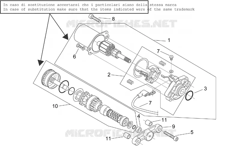 Starter motor Aprilia APRILIA-SCOOTER 50 SR 2007  SR H2O NEW (Di-Tech)