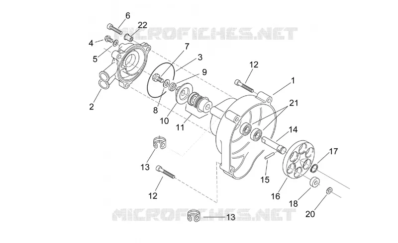 Water pump Aprilia APRILIA-SCOOTER 50 SR 2006  SR H2O NEW (Di-Tech)