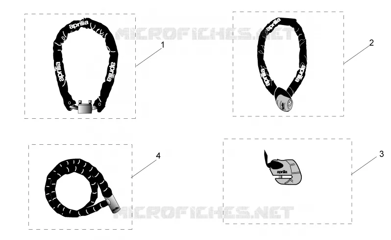 Acc. - Mechanics anti-theft Aprilia APRILIA-SCOOTER 50 SR 2006  SR H2O NEW (IE+Carb.)