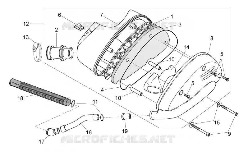Air box II Aprilia APRILIA-SCOOTER 50 SR 2007  SR H2O NEW (IE+Carb.)
