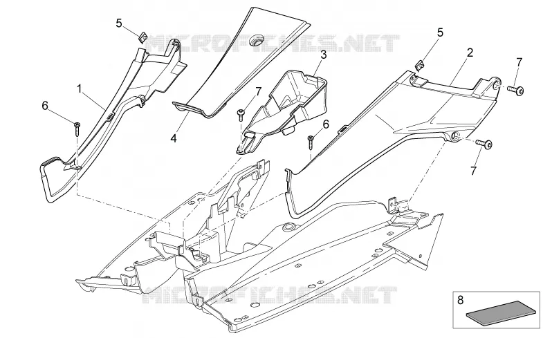Central body I Aprilia APRILIA-SCOOTER 50 SR 2007  SR H2O NEW (IE+Carb.)