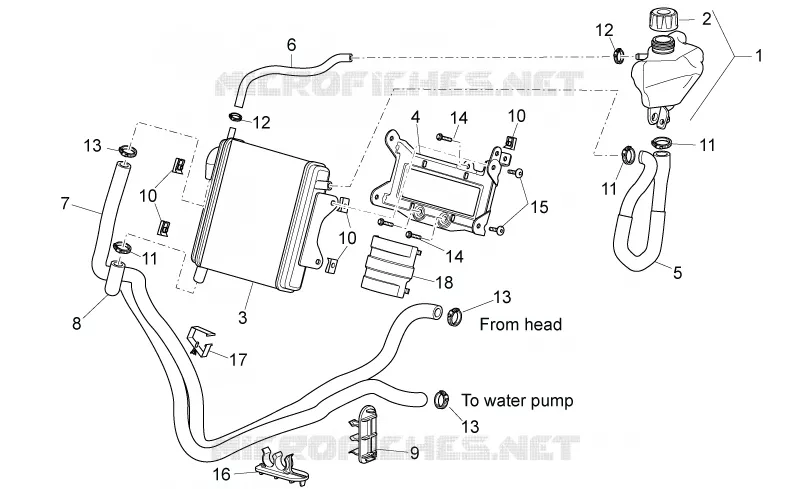 Cooling system Aprilia APRILIA-SCOOTER 50 SR 2009  SR H2O NEW (IE+Carb.)