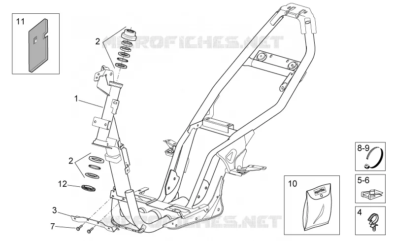 Frame Aprilia APRILIA-SCOOTER 50 SR 2005  SR H2O NEW (IE+Carb.)