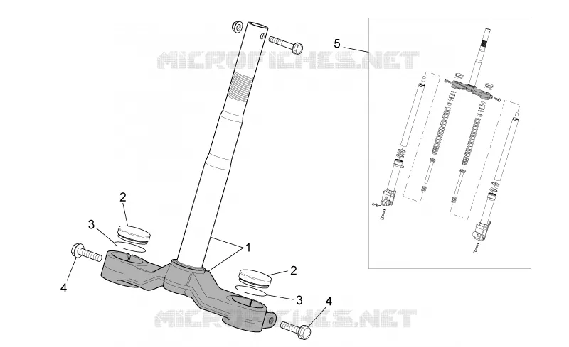 Front fork I Aprilia APRILIA-SCOOTER 50 SR 2006  SR H2O NEW (IE+Carb.)