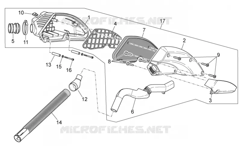 Air box I Aprilia APRILIA-SCOOTER 50 SR 2012  SR IE+Carb.