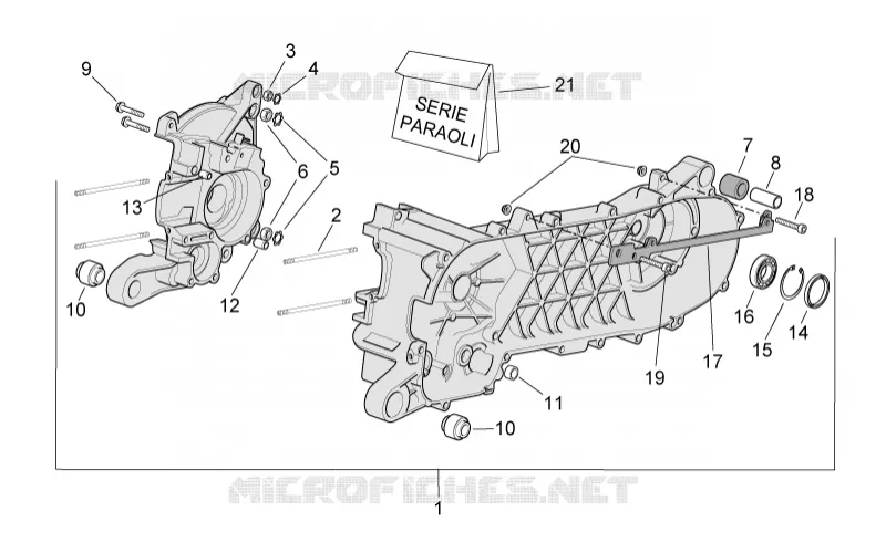 Crank-case Aprilia APRILIA-SCOOTER 50 SR 2013  SR IE+Carb.