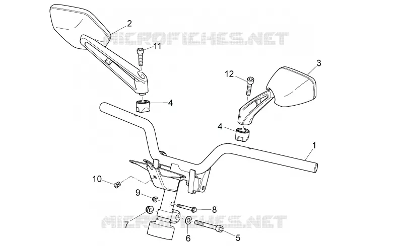 Handlebar Aprilia APRILIA-SCOOTER 50 SR 2012  SR IE+Carb.