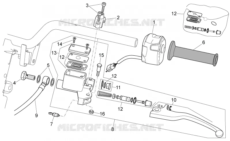 LH Controls Aprilia APRILIA-SCOOTER 50 SR 2014  SR IE+Carb.