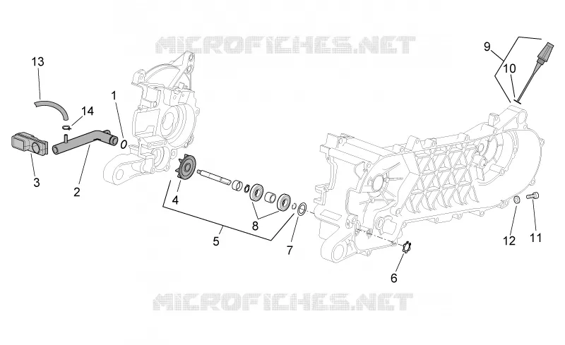 Water pump Aprilia APRILIA-SCOOTER 50 SR 2010  SR IE+Carb.