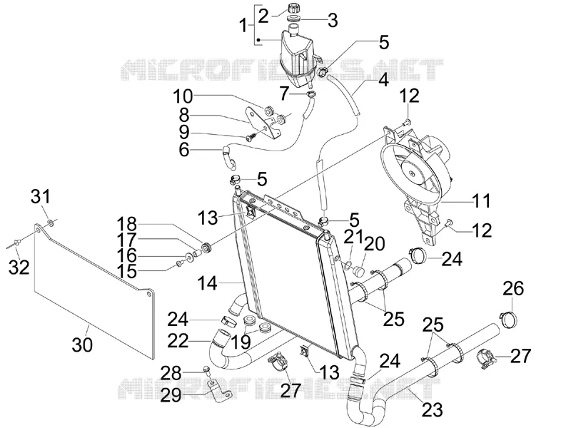 Cooling system Aprilia APRILIA-SCOOTER 125 SR 2012  SR MAX
