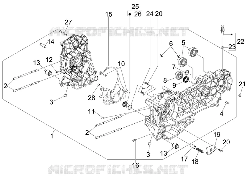 Crankcase Aprilia APRILIA-SCOOTER 125 SR 2011  SR MAX