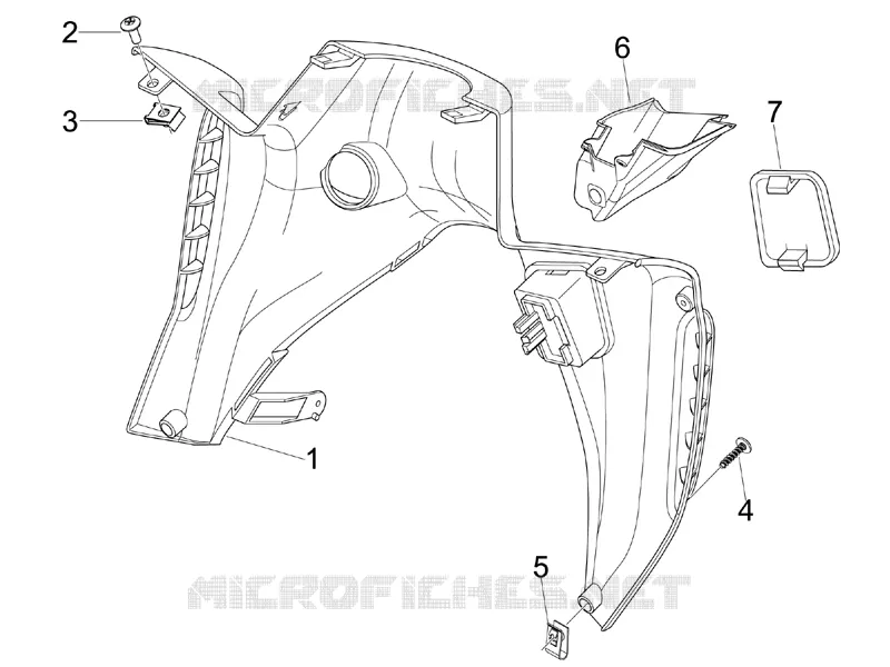 Front glove-box - Knee-guard panel Aprilia APRILIA-SCOOTER 125 SR 2013  SR MAX