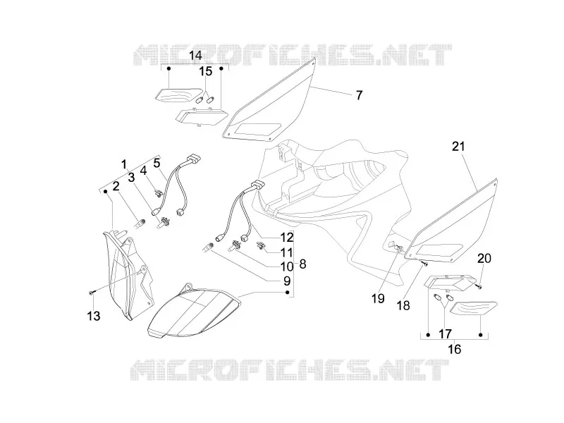 Front headlamps - Turn signal lamps Aprilia APRILIA-SCOOTER 125 SR 2011  SR MAX