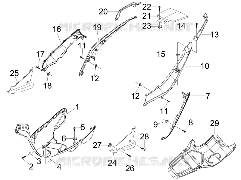Side cover - Spoiler Aprilia APRILIA-SCOOTER 125 SR 2012  SR MAX