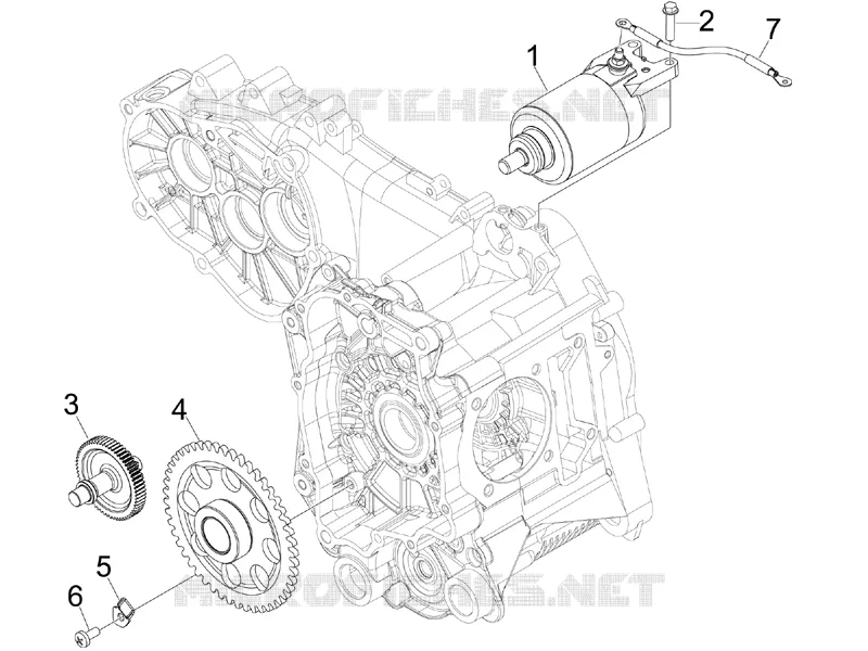 Stater - Electric starter Aprilia APRILIA-SCOOTER 125 SR 2011  SR MAX