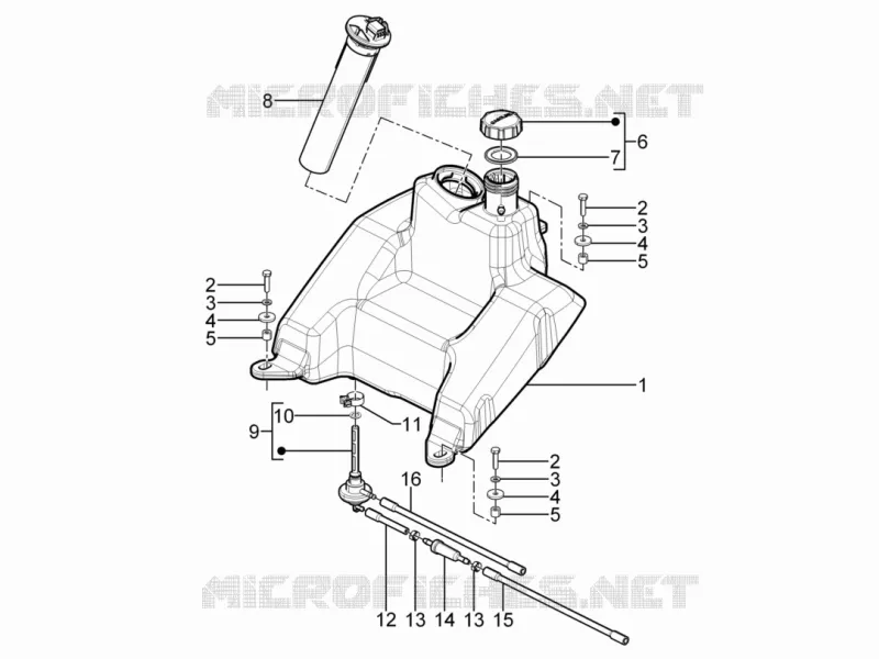 Fuel tank Aprilia APRILIA-SCOOTER 125 SR 2013  SR Motard 4T E3