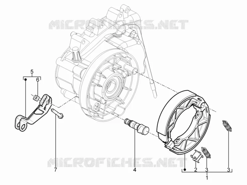 Rear brake - Brake jaw Aprilia APRILIA-SCOOTER 125 SR 2013  SR Motard 4T E3